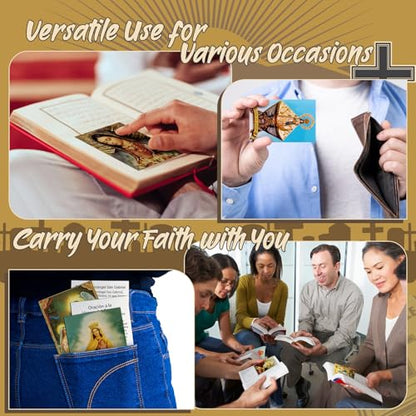 Motiskyy 120 Pcs Spanish Catholic Holy Cards Bulk Gifts - style: Spanish Classic Style
