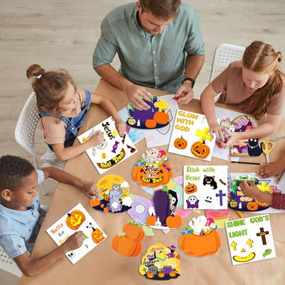 30 Sets Halloween Craft Kit Fall Cross Christian Pumpkin Crafts
