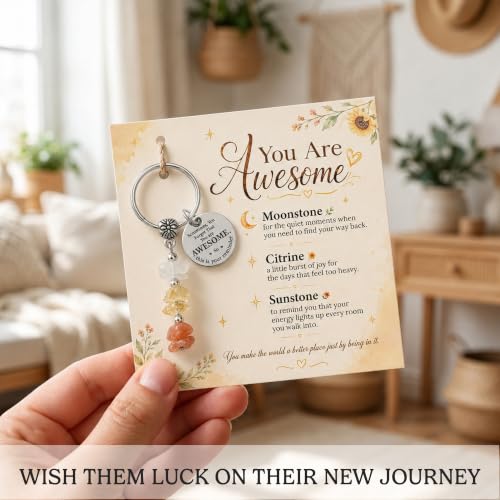 Crystal Keychain Gifts For Women, Friend, Coworker, Daughter, Mom, Faith - color: You're Awesome
