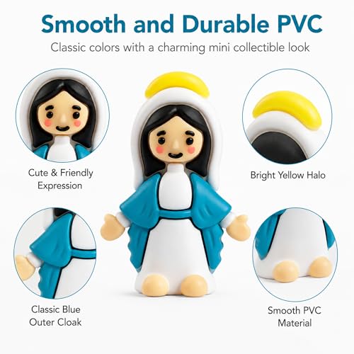 30 PCS Mini Virgin Mary Figurines, Small Religious Statues for Easter Egg Fillers, Baptism Gifts, Sunday School, Holiday Collectibles - color: Style1