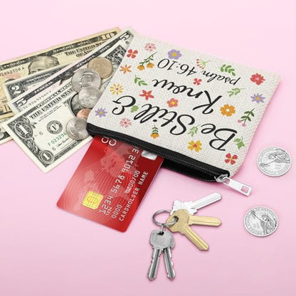 Religious Coin Purse for Women Christian Gifts Inspirational Spiritual Present for Daughter Sister Bestie Coin Pouch Positive Christian Gifts Christmas Birthday Present Zipper Change Pouch - color: Positive Christian Gifts