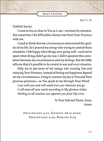 Jesus Listens: Daily Devotional Prayers of Peace, Joy, and Hope (A 365-Day Prayer Book)