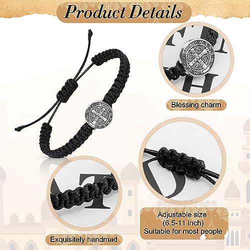 Fumete 2 Pcs Saint Benedict Medal - color: Black, Blue