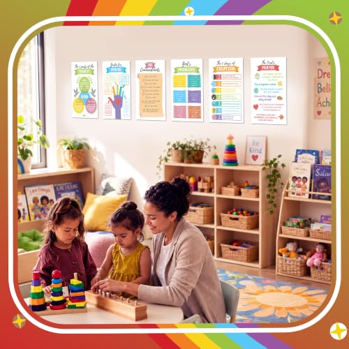 Sproutbrite 12 Pack 12'' x 16'' Educational Sunday School Posters - color: Sunday School Poster