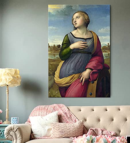 Canvas Print Wall Art - Saint Catherine of Alexandria by Raphael - 12x18 inches - color: Saint Catherine of Alexandria, size: 18"L x 12"W