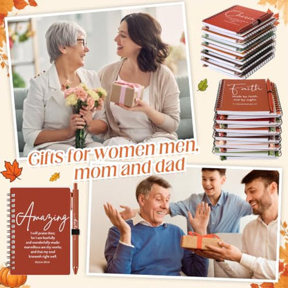 Kosiz 24 Sets Christian Gifts Bulk Prayer Journals Pens, Thanksgiving Color - color: Thanksgiving Color
