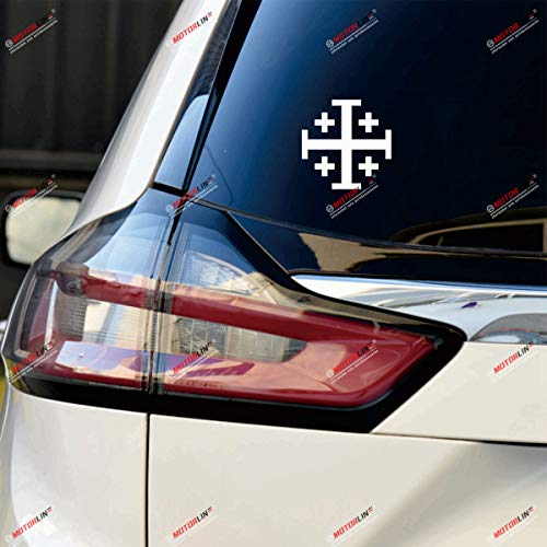 Jerusalem Cross Car Sticker Decal Vinyl Crusaders' v2