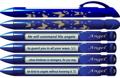 Greeting Pen "Angel" Scripture Pens, Scripture Verses with Rotating Messages, 6 Pen Set (36014)