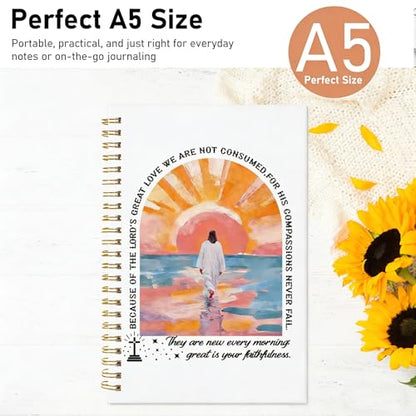 Jesus Bible Journal Notebook - Christian Gifts for Women, Inspirational Bible Verse Note Book for Church Notting Stationery Supplies Religions Gift for Prayer 5.5x8.3 Inches - color: Jesus02