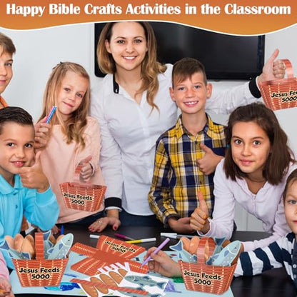 Motipuns 24 Set Jesus Feeds 5000 Craft Kit for Sunday School VBS Gifts - style: Jesus Feeds 5000