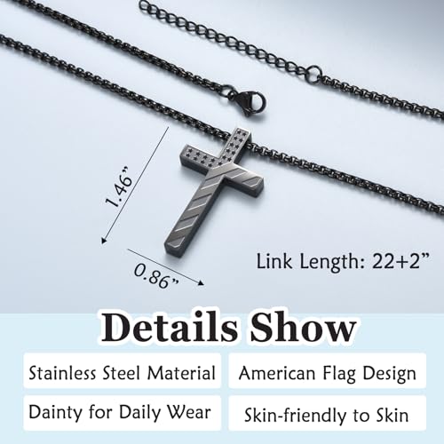 Teen Boys Cross Necklaces for Baptism, First Communion, Confirmation Gifts Catholic Christian Jewelry Easter Stocking Stuffers - style: Confirmation Gfts for Boys