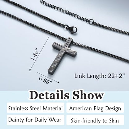 Teen Boys Cross Necklaces for Baptism, First Communion, Confirmation Gifts Catholic Christian Jewelry Easter Stocking Stuffers - style: First Communion Gifts for Boys