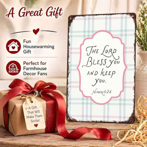 Bible Verse Blessing Quote Aluminum Metal Sign 8 x 12 Inch