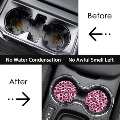 2 Pack Cowgirls Car Cup Holder Coasters Neoprene Rubber Mat 2.75" - color: Cowgirls