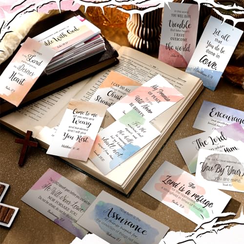 Estune 240 Pcs Bible Verse Cards bulk with Full Scripture, Cute Style - style: Cute Style