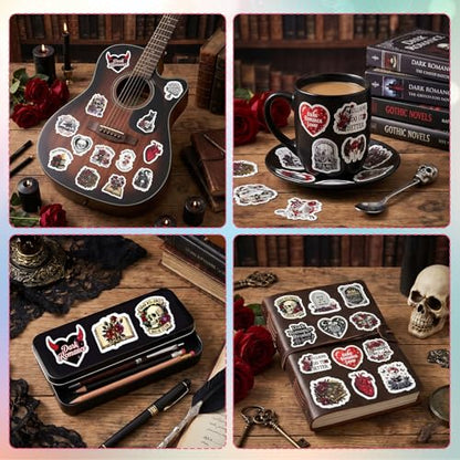 100Pcs Dark Romance Bookish Stickers Gothic Spicyy Book Lover Decal - color: 100pcs Dark Romance 923
