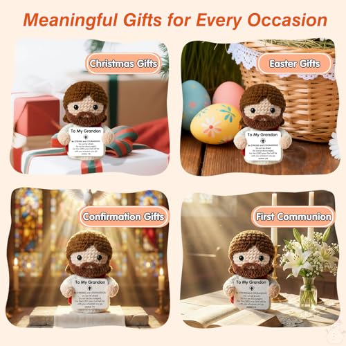 Grandson Gifts from Grandma Jesus Stuffed Animal Plush Doll Grandson Graduation Gifts - style: Grandson