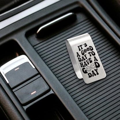 It's A Good Day Visor Clip for Cars Motivational Gifts for Drivers - color: Silver 2