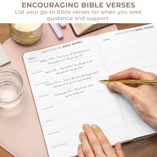 Clever Fox Prayer Journal with Prompts, Bible, Women, Teen, B5 Rose Gold - color: Rose Gold, size: Smaller than A4 (7" x 10")
