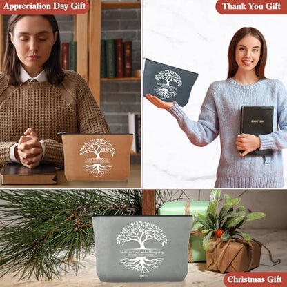 Huhumy 12 Pcs Christian Makeup Bag, Bright Colors, Tree of Life - color: Bright Colors, style: Tree of Life