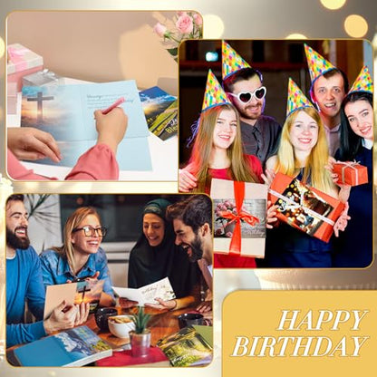 Motiskyy 120 Pcs Religious Christian Birthday Card Bulk, Scenic Style - style: Scenic Style