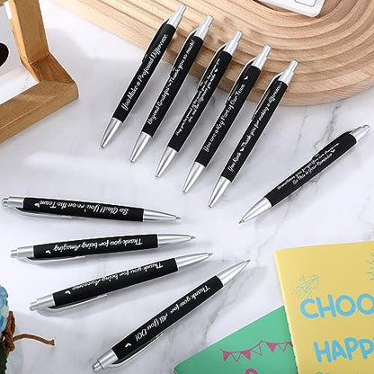 Yeaqee 100 Pcs Motivational Pens, Black, Positive - color: Black, style: Positive