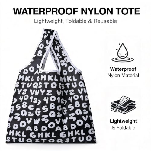 6 Pack Foldable Shopping Bag, Reusable Shopping Bag - color: Fruit