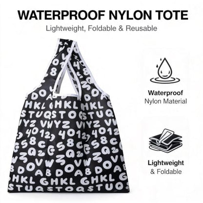 6 Pack Foldable Shopping Bag, Reusable Shopping Bag - color: Fruit
