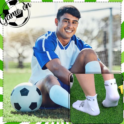 Janmercy 6 Pairs Christian Ankle Socks Fit Us Size 6-13 - color: White