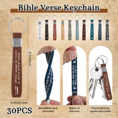 30 Set Christian Gifts Bulk Bible Pens Bible Verse Christian Bookmarks Scripture Keychains Inspirational Pastor Appreciation Sunday School Teacher Church Gifts First Communion Party Favors