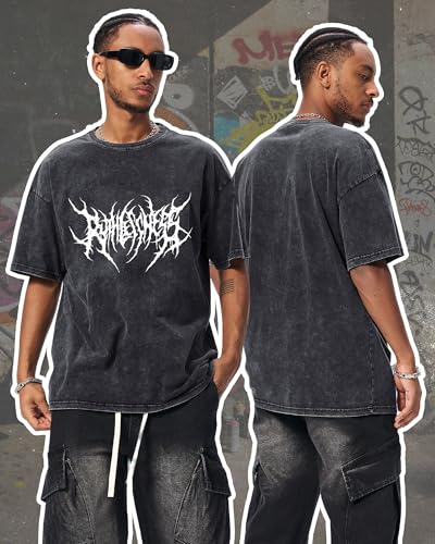 BAPHITY Mens Streetwear Crew Neck Cotton Graphic T Shirt - color: Black Vine, size: Small