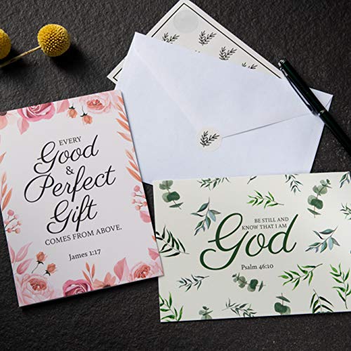 DIVERSEBEE Inspirational Christian Greeting Cards of Encouragement (Floral) - color: Floral