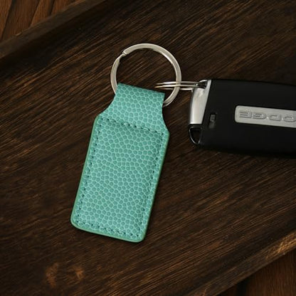 LaserGram Rectangle Keychain, Bible Verse John 3-16, Personalized Engraving Included - color: Basketball Teal
