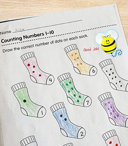 Carson Dellosa 72 Bumble Bee Stickers for Kids, 6 Sheets of Bugs With Hives for Spring Crafts, Scrapbooking, Water Bottle, Teacher Planner, Reward Chart, and School Supplies, Classroom Must Haves - style: Bees