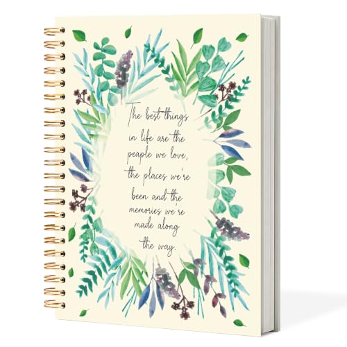 Inspirational Christian Spiral Notebook Journal 5.5x8.3in, The Best Things in Life Religious Bible Scripture Hardcover Journal Notebook for Church Study Work Office - color: The Best Things in Life Religious