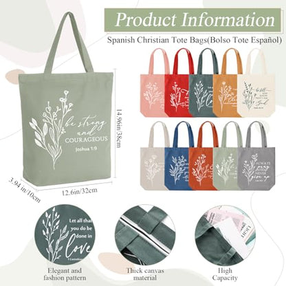 Paterr 20 Pcs Christian Tote Makeup Bag - color: Vivid Color, style: Boho Bible Quotes