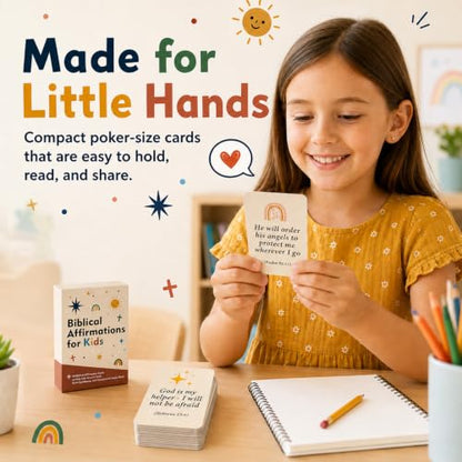 Bible Verse Cards for Kids, 62 Biblical Affirmation Cards - color: Cards
