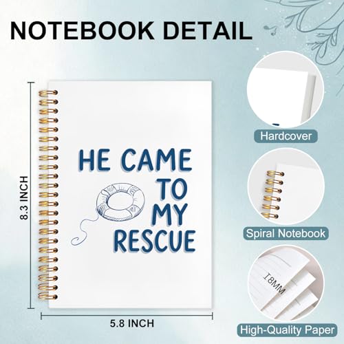 Beach Coastal Christian Spiral Notebook 5.5x8.3 - color: White Beach Coastal Christian