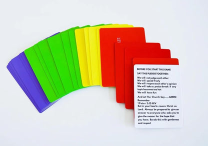 Christian Card Game Family Pack- 1 Game and 4 Amen & I Rebuke that Fans - Faith Conversation Game for Family Night, Church Groups, Young Adults Ministry & Icebreakers