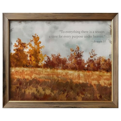 llyinglpdec Bible Verse Wall Art, Christian Fall Landscape Print - size: 14"L x 11"W