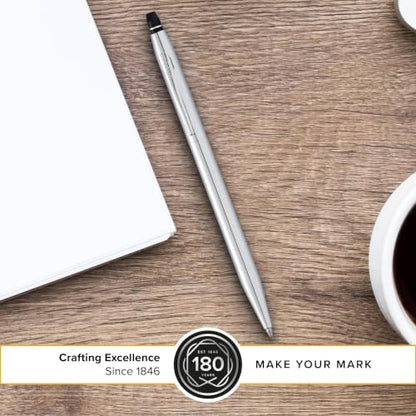 Cross Click Chrome & Black Selectip Rollerball Pen, Medium Point, Black Ink - color: Silver