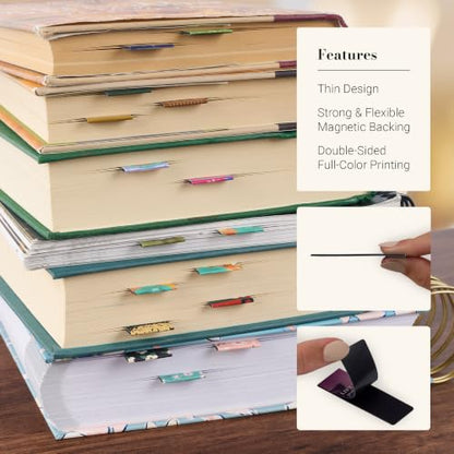 Christian Art Gifts Colorful Magnetic Scripture Bookmark Set: - color: Be Strong Outer Space