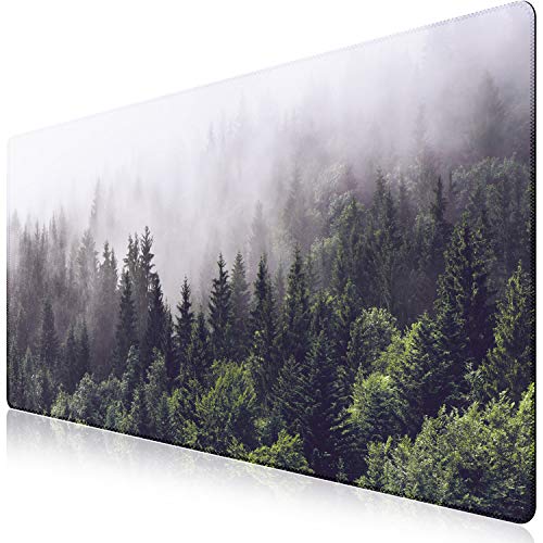 iCasso Extended Gaming Mouse Pad,35.4 x 15.7in Desk Pad, Forest - color: Forest