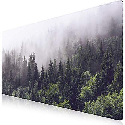 iCasso Extended Gaming Mouse Pad,35.4 x 15.7in Desk Pad, Forest - color: Forest