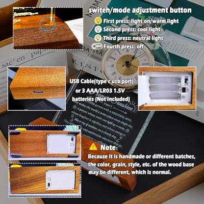 Arikyrist Glass Clock Human Sunshine Inspirational Gifts for Women Men - color: Human Sunshine