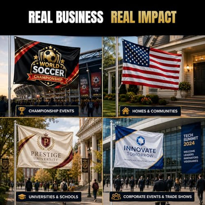 Custom Flag by BCB Print; Personalized Outdoor Flag with Photo Text Logo; 1 x 1 1/2 2x3 3x5 4x6 5x8 FT; HD Print; 2 Grommets; No Pole Hardware; Made in USA Fast Delivery - color: Flag