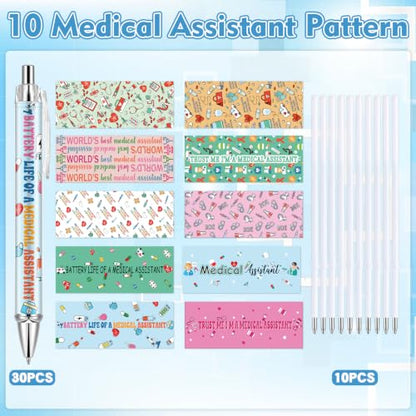 30 Pcs Medical Assistant Pens Medical Assistant Gifts for Nurse Women - style: Medical