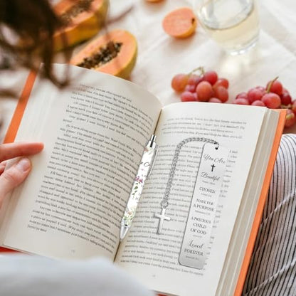 Bible Book Mark for Women, You are Beautiful Metal Set with Pen - style: You Are Beautiful