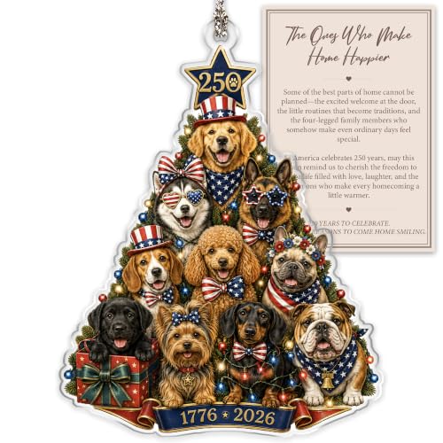 Dog Christmas Ornaments, Gifts for Dog Lovers, Dog Ornaments, French Bulldog, Dachshund, Weiner, Black Labrador, Husky, German Shepherd, Golden Retriever : Christmas Ornaments - color: 250dog