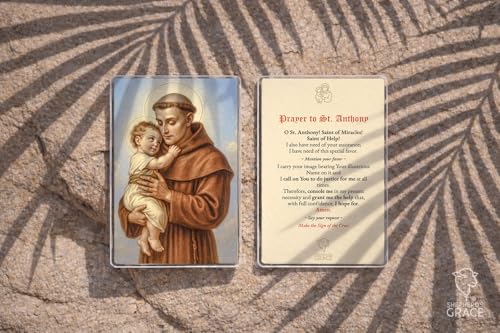 St. Anthony Catholic Prayer Cards, Laminated 5-Pack
